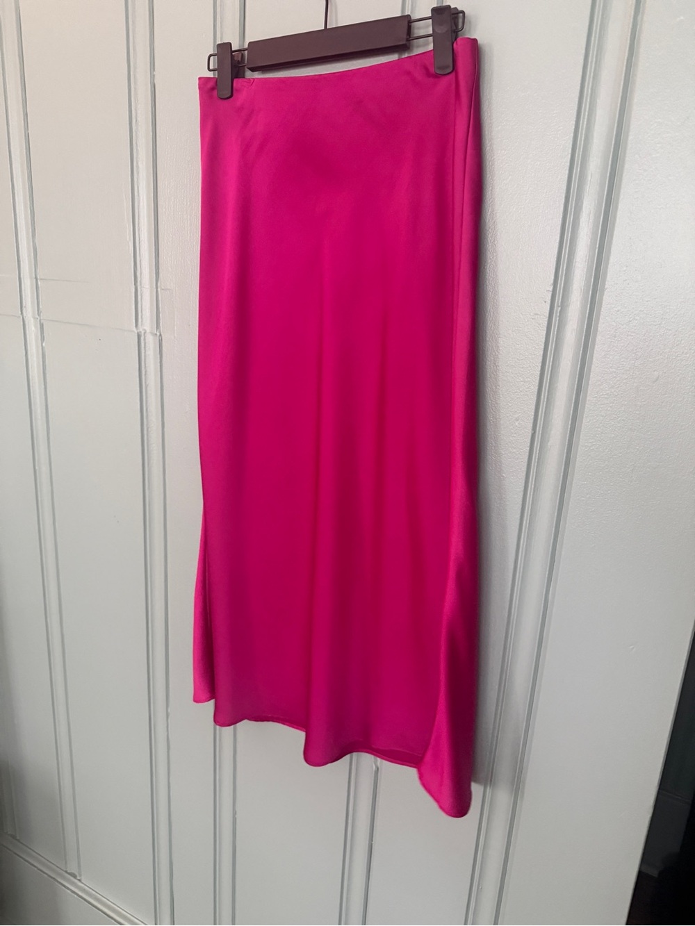 J. Crew Fuchsia Satin Midi Skirt - Picture 4 of 4